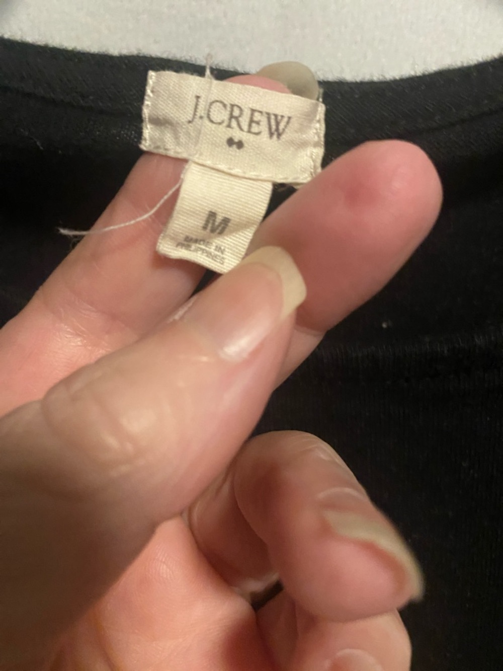J. Crew Black Short-Sleeve Ruffle-Hem Tee - Picture 2 of 9